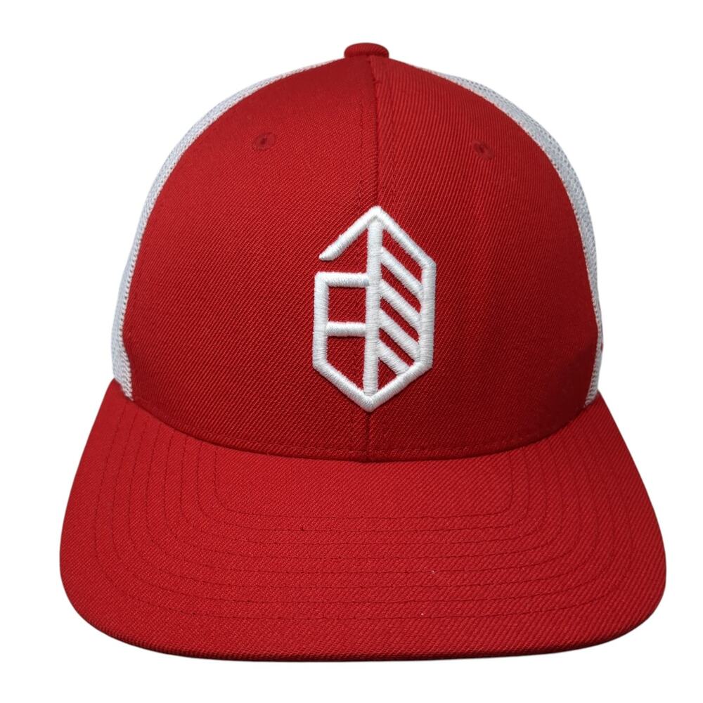 Utility Series Snapback Trucker Hat Red One Size Adjustable Jones Sports Co.